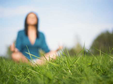 Woman in nature relaxing