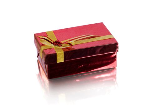 Red Gift Box on white background