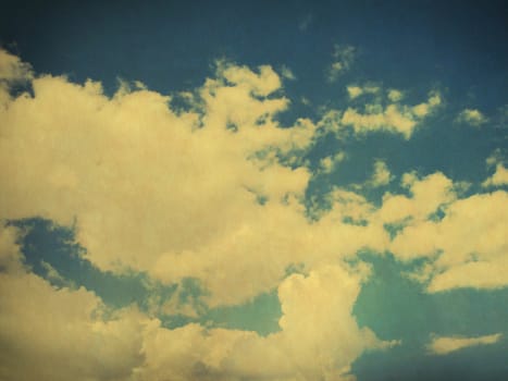 retro image of cloudy sky