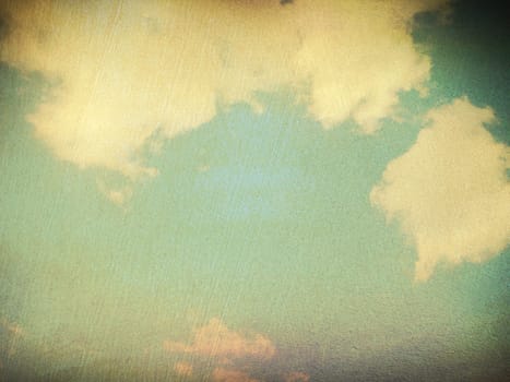 retro image of cloudy sky