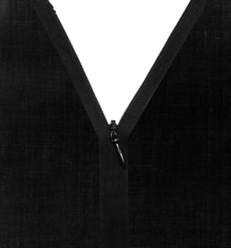  Zipper Unzipping from Black Isolated with a White Background