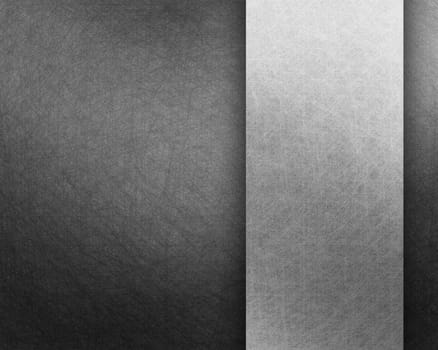 black background with grunge texture and vintage parchment paper illustration on white ribbon with copyspace, monochrome background