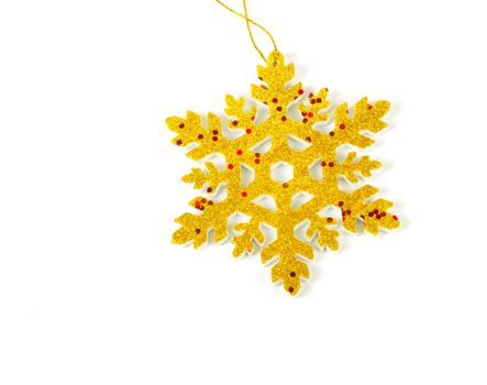 Christmas tree decoration star isolated on white background