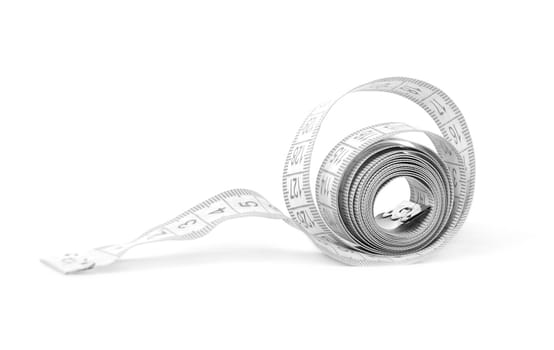 Measuring tape of the tailor for you design isolated on white