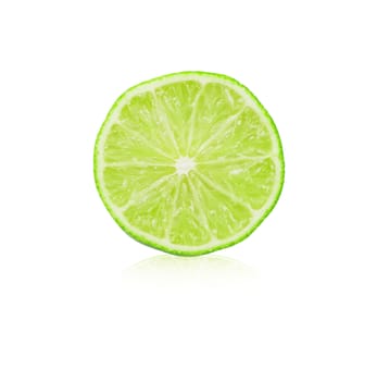 lime slice isolated on white
