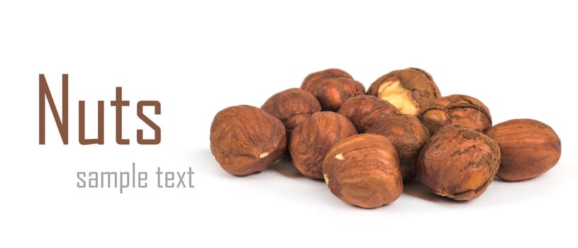 Hazel nut isolated on white background