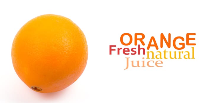 Orange isolated on white background