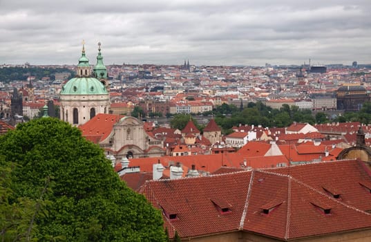 Red roofs of Prague.