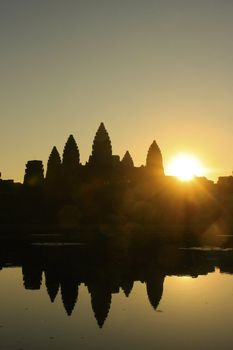 Angkor Wat temple at sunrise, Siem Reap, Cambodia