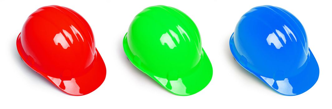 Red Green and Blue Hardhat hard hat Helmet
