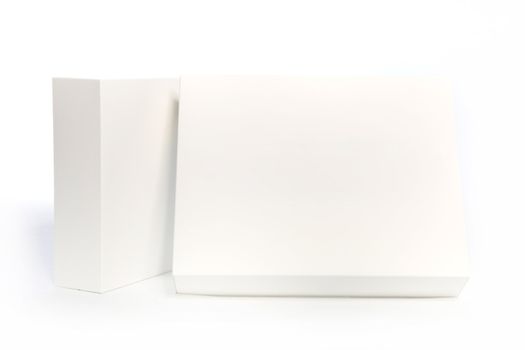 Rectangular white boxes on white background, closeup