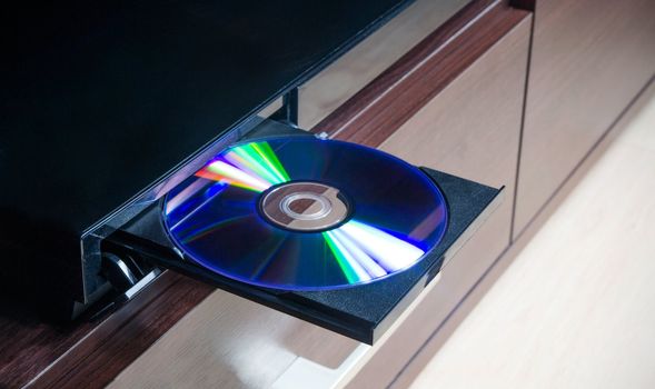 Disc insterted to DVD or CD player