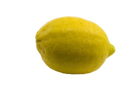 Yellow lemon on white background. Isolated object