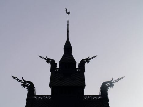 Norwegin stave church in Bergen