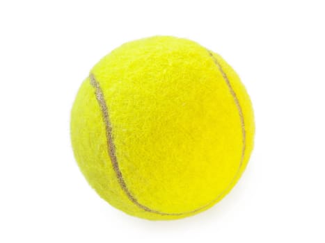 Tennis ball on white background