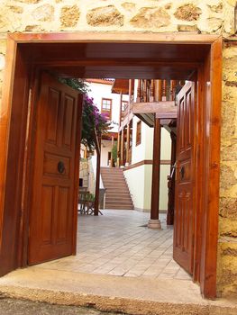 The courtyard of the old city. Turkey