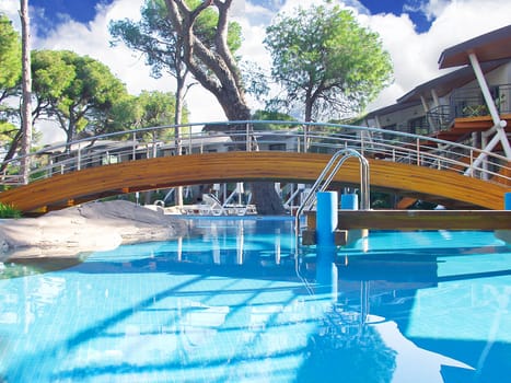 Swimming pool in spa resort 