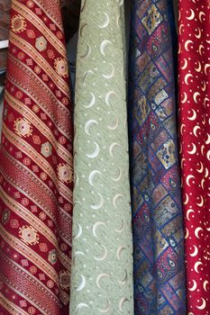 Turkish colourful fabrics from the silk and the cotton