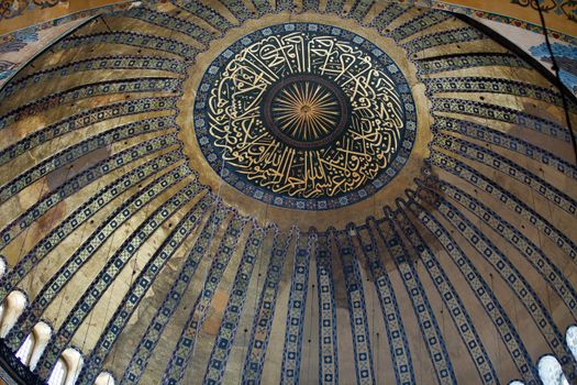 Interior of the Hagia Sophia in Istanbul. Turkey 