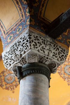 Interior of the Hagia Sophia in Istanbul. Turkey 