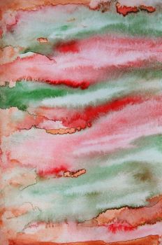 Abstract watercolor background with colorful different layers on paper texture 

