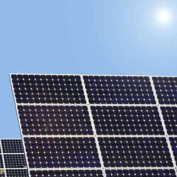 solar panels to generate electricity