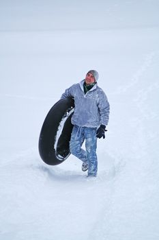 young people have fun in the winter