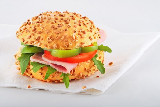 Close up of a healthy sandwich