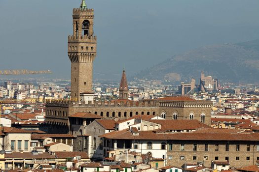 Florence -  view of Palazzo Vecchio from Piazzale Michelangelo