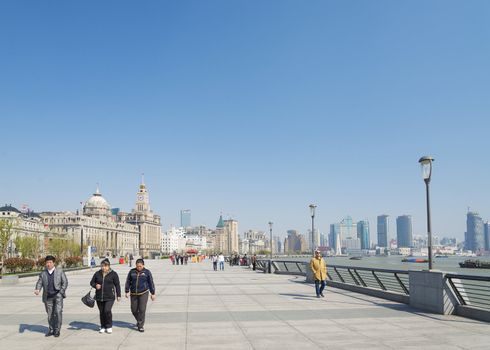 the bund in shanghai riverside china