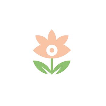 Pink flower logo