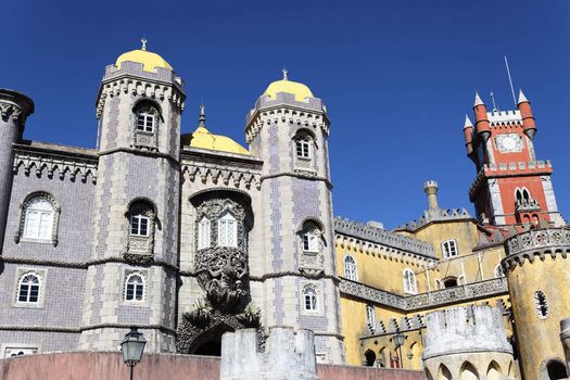 part of Pena castle in sintra, Lisbon