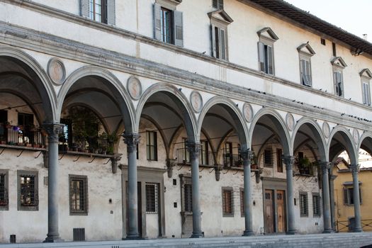 Piazza della Santissima Annunziata in Florence. Ospedale degli Innocenti