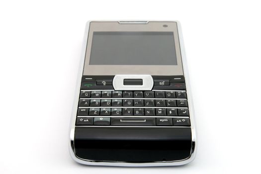 mobile phone with keyboard isolated on white background