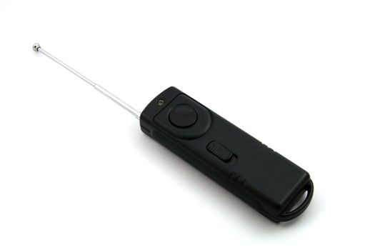 Remote control with antenna on white background