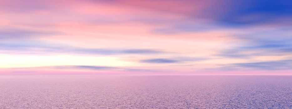 landscape sunrise pink and blue