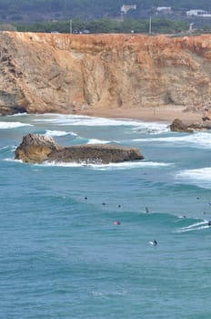 Rocky coast of Portugal in HDR