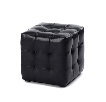 Modern dark brown leather bench