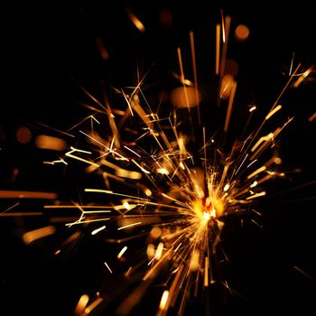 holiday sparkler macro close up