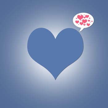 Blue heart background