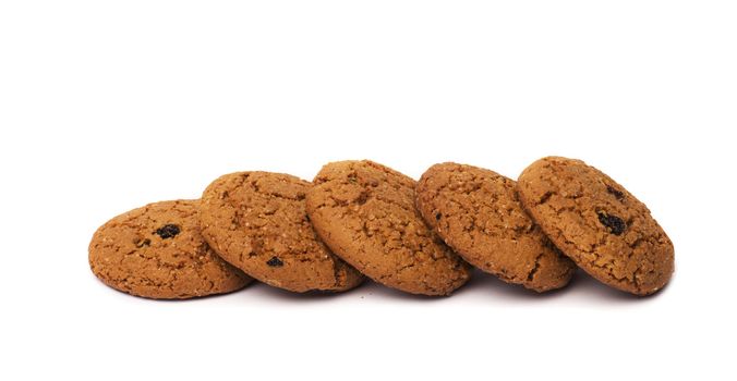 close-up image of chocolate chips cookies