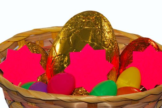 Easter basket with eggs