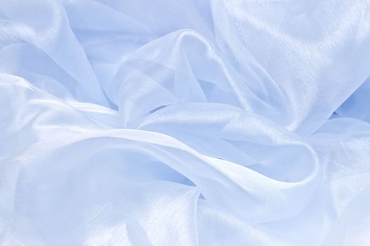 Blue satin textile