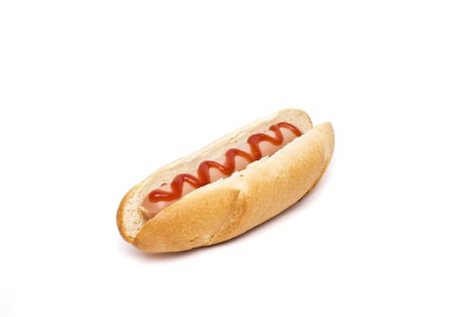 hot dog over white background