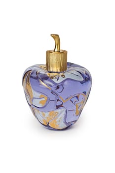 women's perfume in beautiful bottle isolated on white