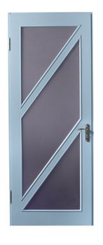 Very High definition of a entire blue door