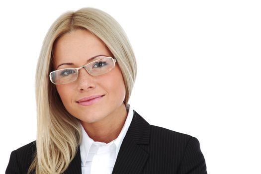 business woman portrait isolated close up