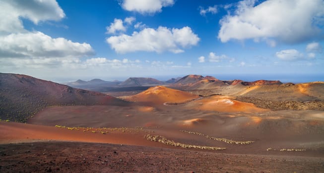 Mountains of fire, Timanfaya National Park in Lanzarote Island.