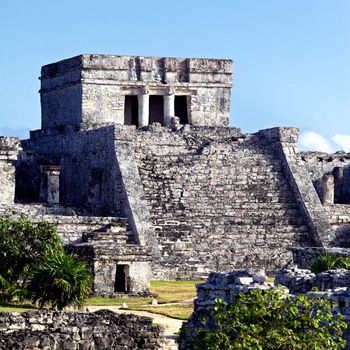 Famous archaeological ruins of Tulum in Mexico