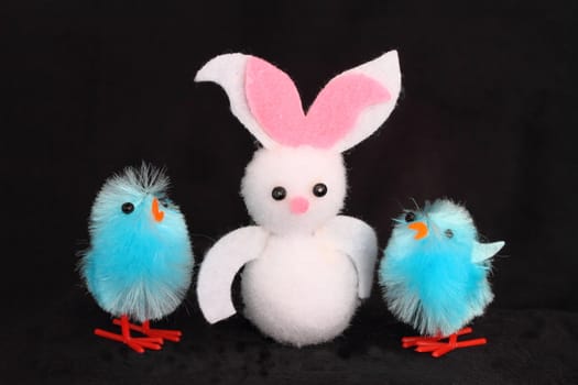 easter bunny and chicks